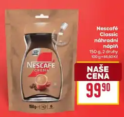 Billa Nescafe classic nahradni naplň nabídka