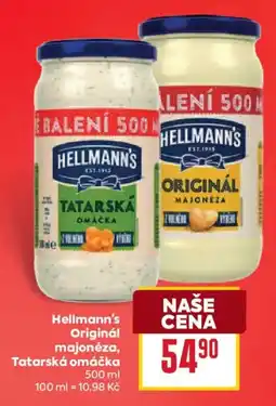 Billa Hellmann's Original majonéza, Tatarská omáčka nabídka