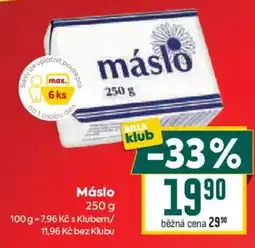 Billa máslo nabídka