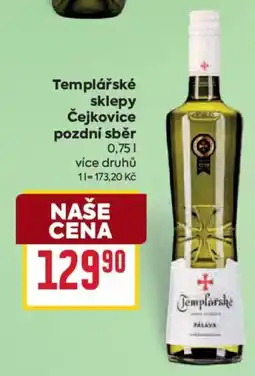 Billa Templářské sklepy nabídka