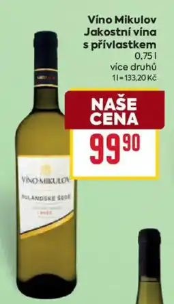 Billa Vino Mikulov Jakostní vína s přívlastkem nabídka