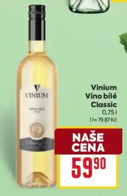 Billa Vinium Víno bílé Classic nabídka