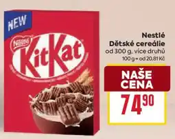Billa Nestlé KitKat Dětské cereálie nabídka