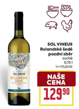 Billa Sol vineus rulandské šedé pozdní sběr nabídka