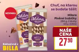 Billa Milora plněné trubičky nabídka