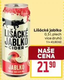 Billa Lišácké jablko cider nabídka