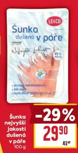 Billa Le&Co šunka dušená v páře nabídka