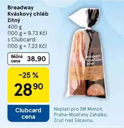 Tesco Breadway Kváskový chléb žitný nabídka
