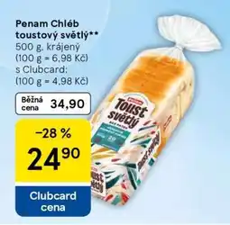 Tesco Penam Chléb toustový světlý nabídka