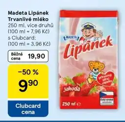 Tesco Madeta Lipánek Trvanlivé mléko nabídka