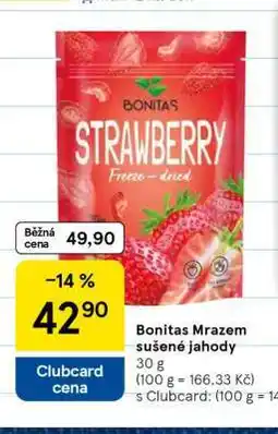 Tesco Bonitas Mrazem sušené jahody nabídka