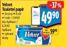 Albert Velvet Toaletní papír nabídka