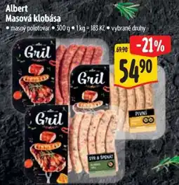 Albert Albert Masová klobása nabídka