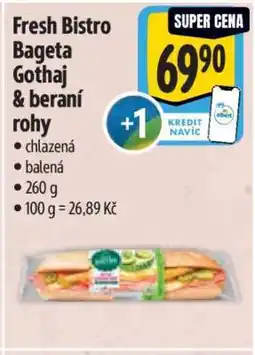 Albert Fresh Bistro Bageta Gothaj & beraní rohy nabídka