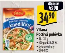 Albert Vitana Poctivá polévka nabídka