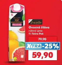 Kaufland Ovocná šťáva růžový grep nabídka