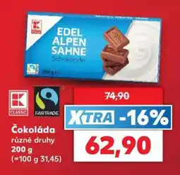Kaufland Čokoláda různé druhy 200 g nabídka