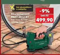 Kaufland Aku kompresor PAKT 20-Li A1 nabídka