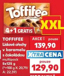 Kaufland TOFFIFEE Lískové ořechy v karamelu s čokoládou multipack 5x125 g nabídka