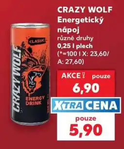 Kaufland CRAZY WOLF Energetický nápoj nabídka