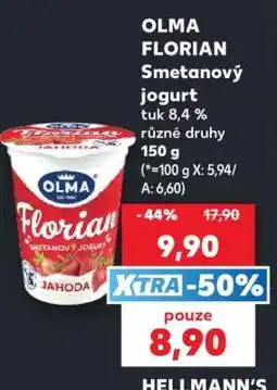 Kaufland Olma Florian smetanový jogurt nabídka