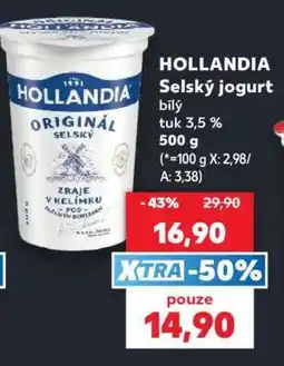 Kaufland Hollandia Selský jogurt nabídka