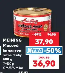 Kaufland MEINING Masová konzerva nabídka