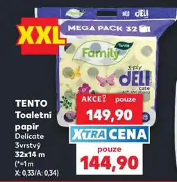 Kaufland TENTO Toaletní papír Delicate nabídka