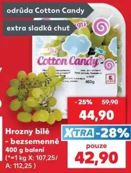Kaufland Hrozny bílé bezsemenné nabídka