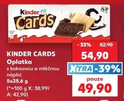 Kaufland KINDER CARDS Oplatka nabídka
