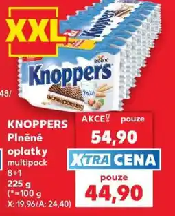 Kaufland KNOPPERS Plněné oplatky multipack 8+1 nabídka