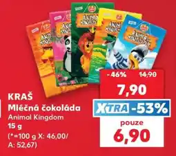 Kaufland KRAŠ Mléčná čokoláda Animal Kingdom 15 g nabídka