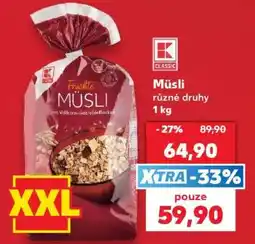 Kaufland Müsli různé druhy 1 kg nabídka