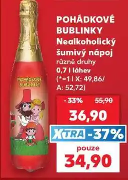 Kaufland POHÁDKOVÉ BUBLINKY Nealkoholický šumivý nápoj nabídka
