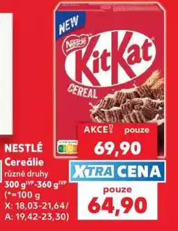 Kaufland Nestlé cereálie nabídka