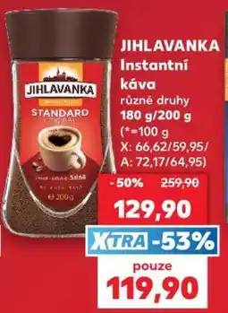 Kaufland JIHLAVANKA instantní káva nabídka