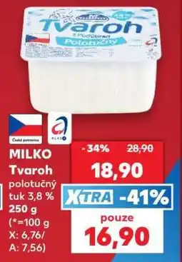 Kaufland Milko Tvaroh polotučný nabídka
