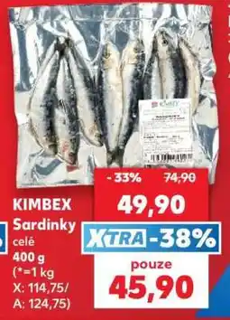 Kaufland KIMBEX Sardinky celé 400 g nabídka