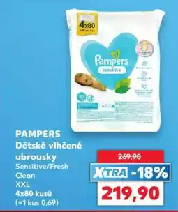 Kaufland Pampers Dětské vlhčené ubrousky nabídka