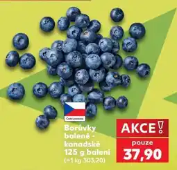 Kaufland Borůvky balené - kanadské 125 g balení nabídka