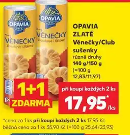 Kaufland OPAVIA ZLATÉ Věnečky / Club sušenky nabídka