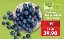 Kaufland Bio Borůvky 125 g balení nabídka