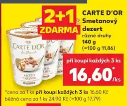 Kaufland CARTE D'OR Smetanový dezert nabídka