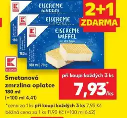 Kaufland Smetanová zmrzlina oplatce nabídka