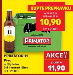 Kaufland PRIMÁTOR 11 Pivo nabídka