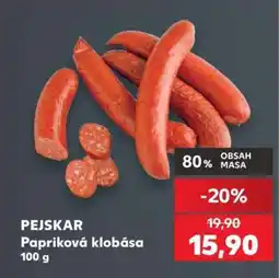 Kaufland PEJSKAR Papriková klobása nabídka
