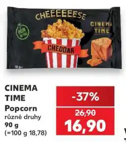 Kaufland CINEMA TIME Popcorn nabídka