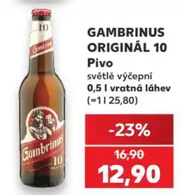 Kaufland Gambrinus Originál 10 nabídka