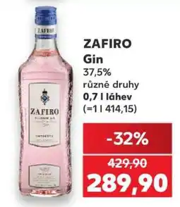 Kaufland ZAFIRO Gin nabídka