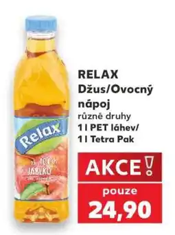 Kaufland Relax džus / ovocný nápoj nabídka